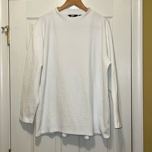 Lands End XL white waffle texture tunic.